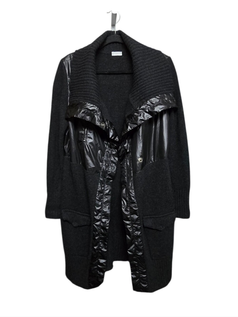 ​Rivamonti by Brunello Cucinelli Mixed Media Knit Nylon Hybrid Coat Jacket XL